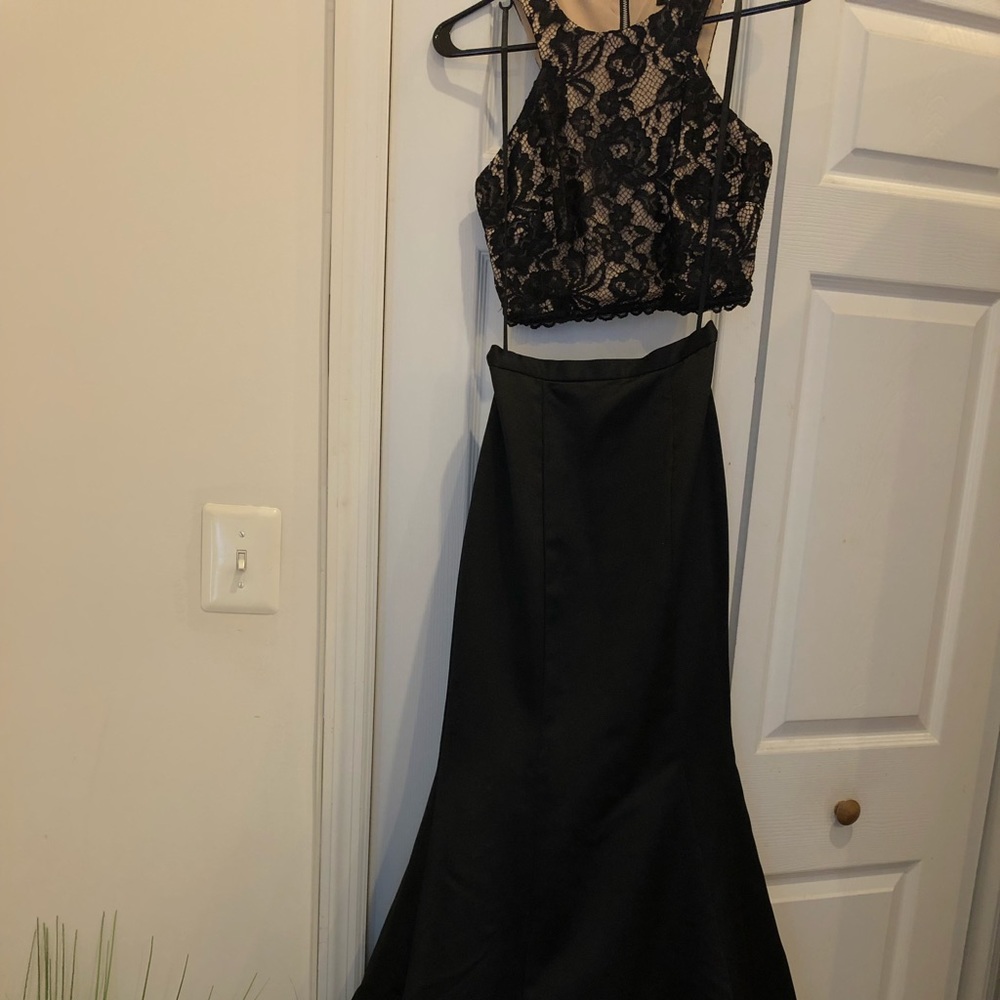 Embroidered Black  Dress